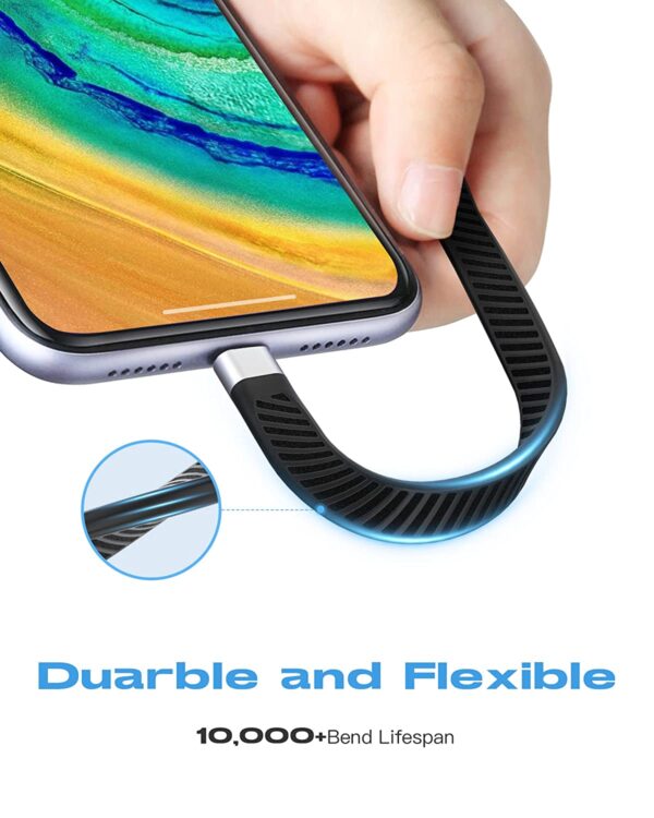LamToon Short USB to Lightning Cable 5.5 inch, Short iPhone Cable for Fast Charging Compatible with iPhone 14/13/12/11 Pro Max/Xs Plus - Image 4