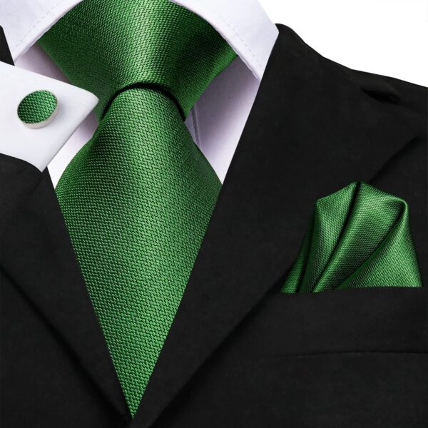 Dubulle Mens Paisely Silk Tie for Men Necktie and Pocket Square Set - Image 8