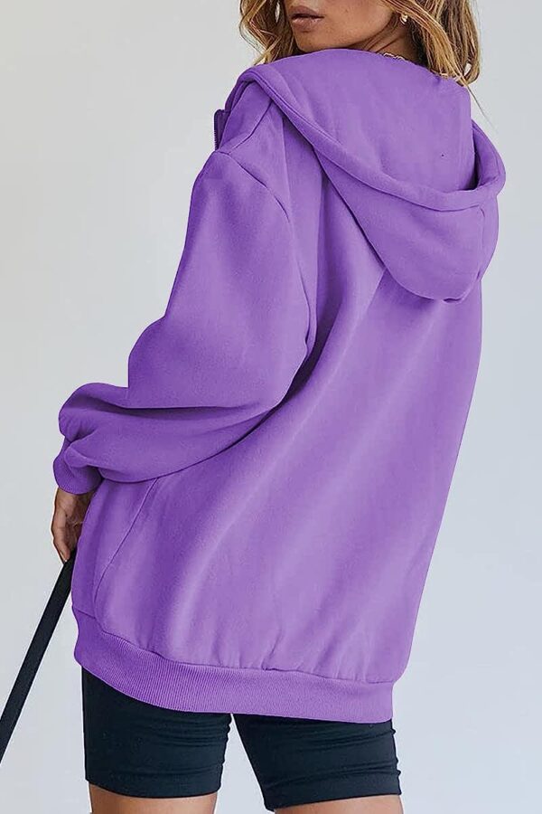 EFAN Women's Cute Hoodies Teen Girl Fall Jacket Oversized Sweatshirts Casual Drawstring Clothes Zip Up Y2K Hoodie with Pocket - Image 5