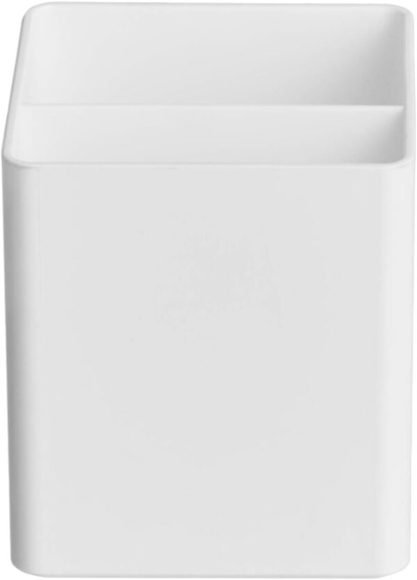 Amazon Basics Plastic Desk Organizer Bundle - Letter Tray 2-Pack/Accessory Tray， White - Image 4