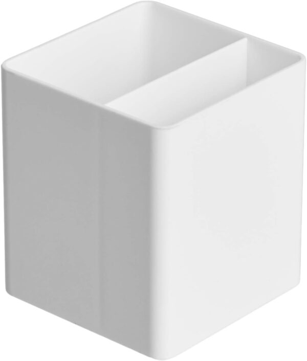 Amazon Basics Plastic Desk Organizer Bundle - Letter Tray 2-Pack/Accessory Tray， White - Image 5