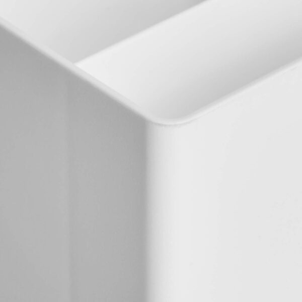 Amazon Basics Plastic Desk Organizer Bundle - Letter Tray 2-Pack/Accessory Tray， White - Image 3