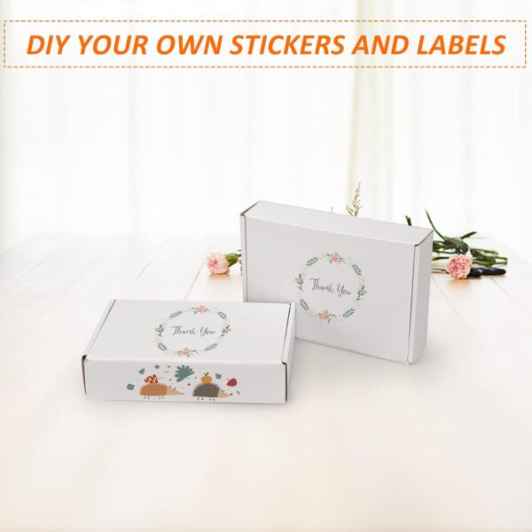HORLIMER 6x4x3 inches Shipping Boxes Set of 25, White Corrugated Cardboard Box Literature Mailer - Image 3