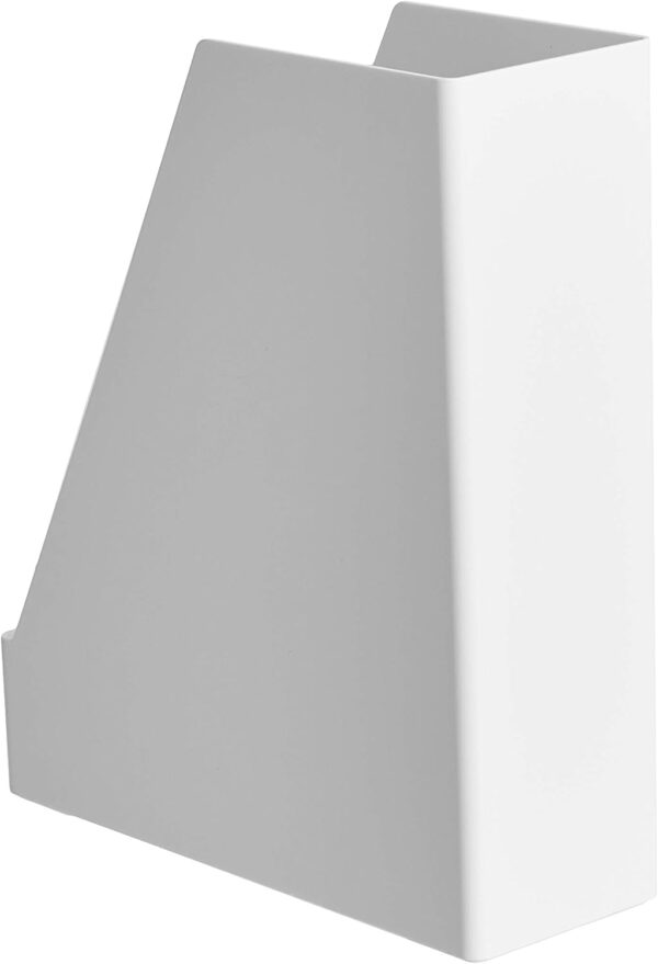 Amazon Basics Plastic Desk Organizer - Magazine Rack, White, 2-Pack - Image 5