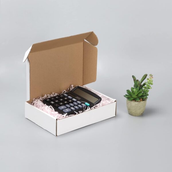 HORLIMER 6x4x3 inches Shipping Boxes Set of 25, White Corrugated Cardboard Box Literature Mailer - Image 2