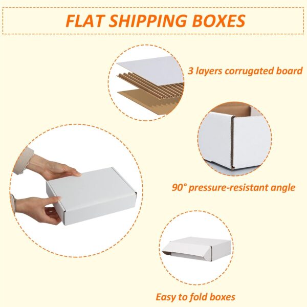 HORLIMER 6x4x3 inches Shipping Boxes Set of 25, White Corrugated Cardboard Box Literature Mailer - Image 5