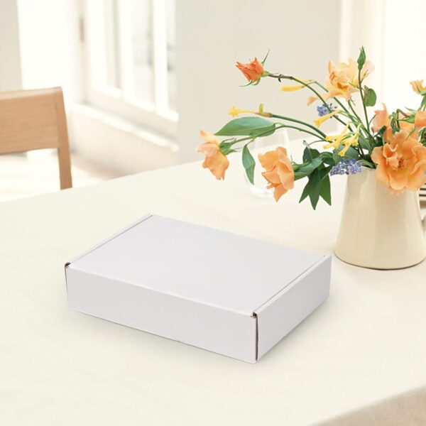 HORLIMER 6x4x3 inches Shipping Boxes Set of 25, White Corrugated Cardboard Box Literature Mailer - Image 4