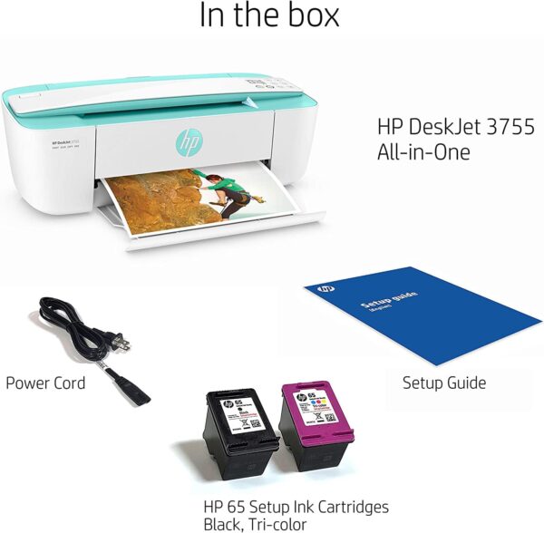 NEEGO HP DeskJet Wireless Color Inkjet Printer All-in-One with LCD Display - Print Scan Copy and Mobile Printing Ultra Compact 6 ft Printer Cable - Image 3