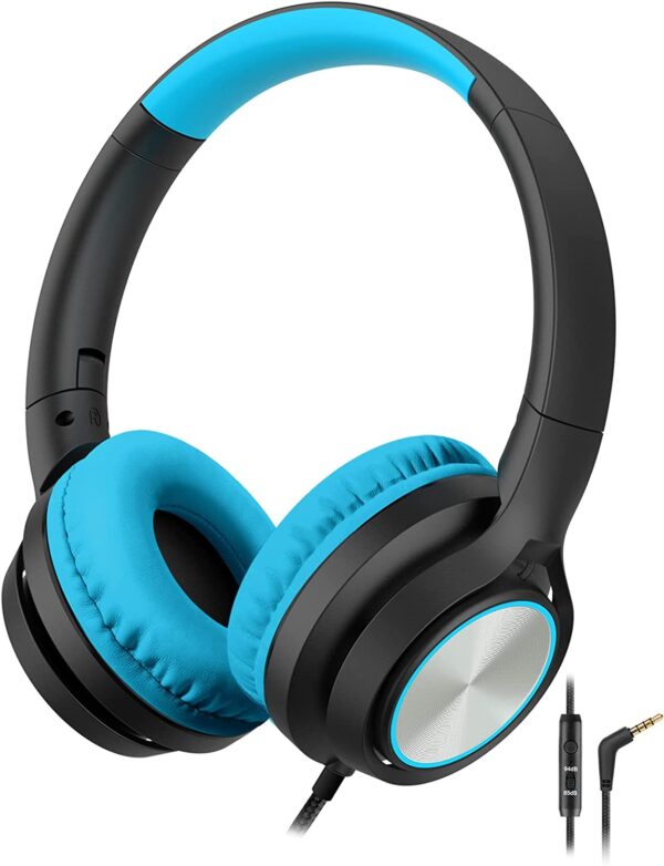 Kids Headphones with Microphone, Wired Over Ear Headsets with Limited Volume 85dB/ 94dB for Boys Girls Teens Children Online School/Travel/iPad/Tablet/Cellphone - Image 8