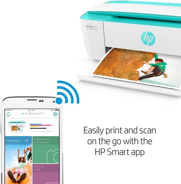 NEEGO HP DeskJet Wireless Color Inkjet Printer All-in-One with LCD Display - Print Scan Copy and Mobile Printing Ultra Compact 6 ft Printer Cable - Image 5