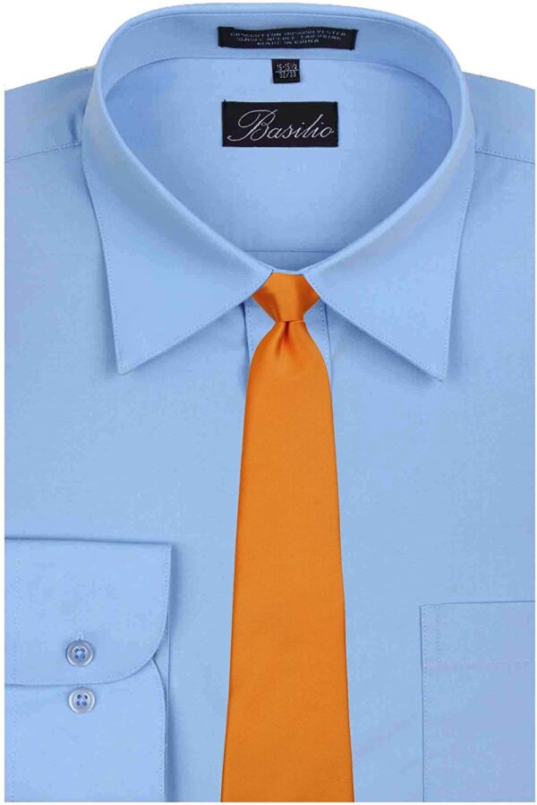 Mens Solid Color Clip On Easy to Remove Clip Necktie Ties - Image 3