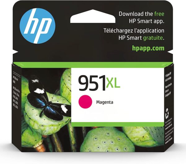 HP 951XL Magenta High-yield Ink Cartridge | Works with HP OfficeJet 8600, HP OfficeJet Pro 251dw, 276dw, 8100, 8610, 8620, 8630 Series | Eligible for Instant Ink | CN047AN - Image 8