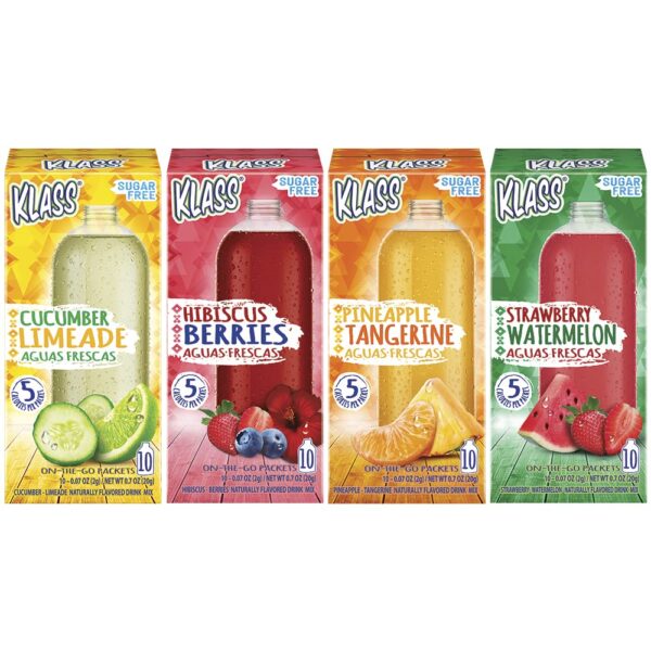 Klass Aguas Frescas, Cucumber-Limeade Sugar Free Drink Mix, 10 On-The-Go Sticks (Pack of 4, 40 Count) - Image 7
