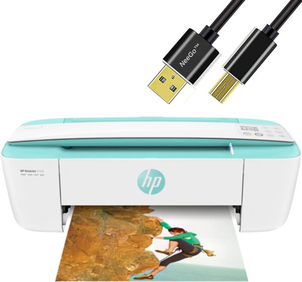 NEEGO HP DeskJet Wireless Color Inkjet Printer All-in-One with LCD Display - Print Scan Copy and Mobile Printing Ultra Compact 6 ft Printer Cable - Image 8