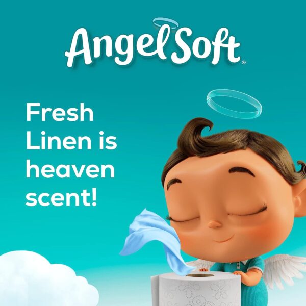 Angel Soft® Toilet Paper with Fresh Linen Scent, 8 Mega Rolls = 32 Regular Rolls, 320 Sheets each, 2-Ply Bath Tissue, 320 Count (Pack of 8) - Image 7