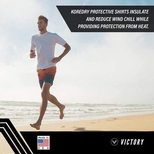 Men's Koredry Short Sleeve Water Resistant T-Shirt, UPF 50+ Sun Protection, Lightweight Sun Block Shirt for Fishing, Surfing - Image 4