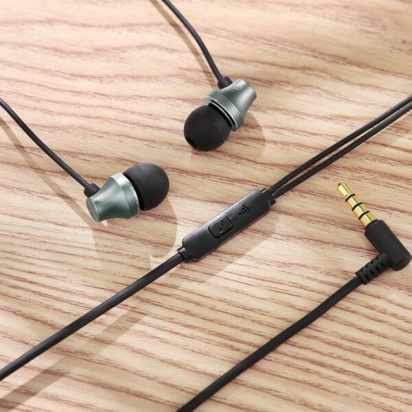 iRAG A101 Wired Earbuds Headphones Noise Isolating in-Ear Earphones with Microphone Remote with 3.5mm Plug in Audio Jack (Gun Metal) - Image 2