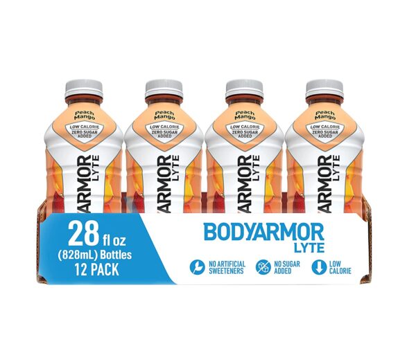 BODYARMOR LYTE Sports Drink Low-Calorie Sports Beverage, Kiwi Strawberry, Natural Flavors With Vitamins, Potassium-Packed Electrolytes, Perfect For Athletes, 16 Fl Oz (Pack of 12)