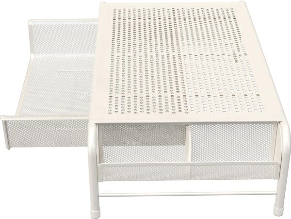 SimpleHouseware Metal Desk Monitor Stand Riser with Organizer Drawer - Image 4