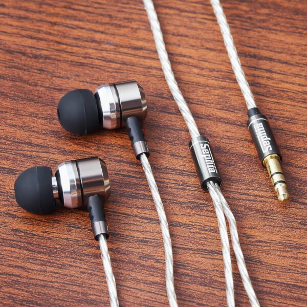 sephia SP3060 Earbuds Wired in Ear Headphones with Tangle-Free Cord Noise Isolating Earphones Deep Bass Case Ear Buds 3.5 mm Jack Plug - Image 2