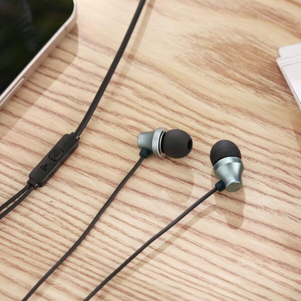 iRAG A101 Wired Earbuds Headphones Noise Isolating in-Ear Earphones with Microphone Remote with 3.5mm Plug in Audio Jack (Gun Metal) - Image 3