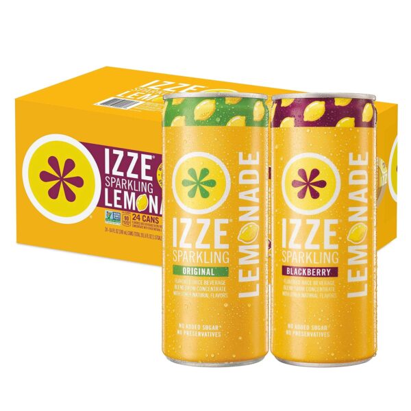 Izze Sparkling Juice, 4 Flavor Variety Pack, 8.4 Fl Oz (24 Count) - Image 2