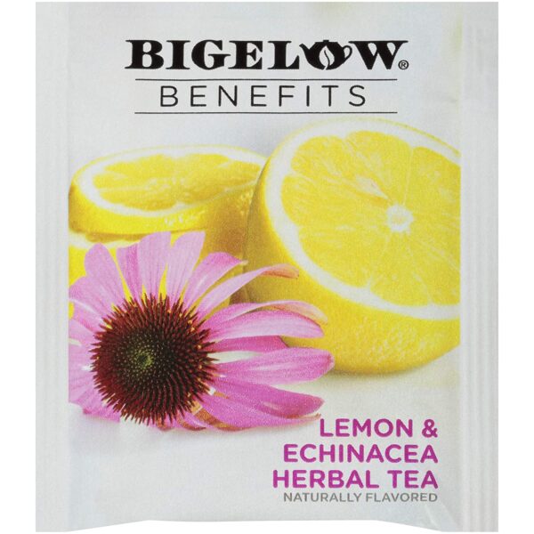 Bigelow Benefits Calm Stomach Ginger Peach Herbal Tea, Caffeine Free, 18 Count (Pack of 6), 108 Total Tea Bags - Image 3