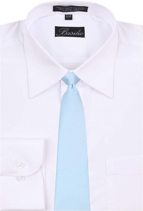 Mens Solid Color Clip On Easy to Remove Clip Necktie Ties - Image 2