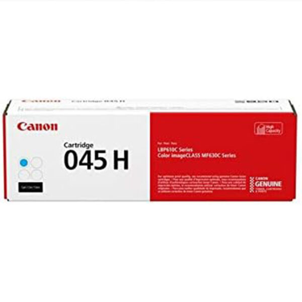 Canon Genuine Toner, Cartridge 045 Cyan, High Capacity (1245C001), 1 Pack, for Canon Color imageCLASS MF634Cdw, MF632Cdw, LBP612Cdw Laser Printer