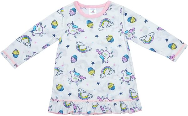 Saadiya Girls Nightgown Unicorn Pajamas for Girls Princess Soft Cute Sleepwear - Image 6