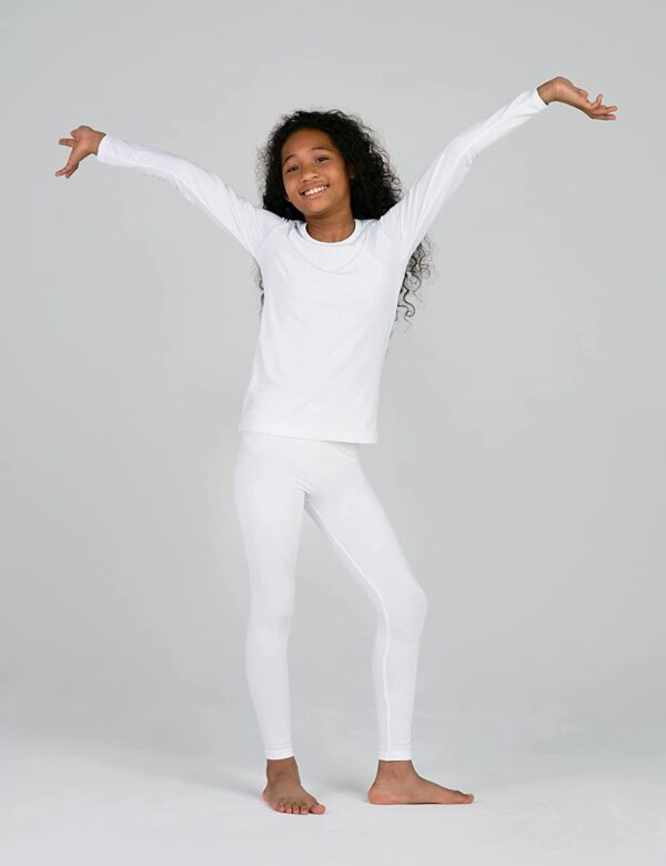 LAPASA Girls Thermal Underwear Set, Kids Long Johns Fleece Lined Winter Base Layer Top & Bottom G03/G15 - Image 4