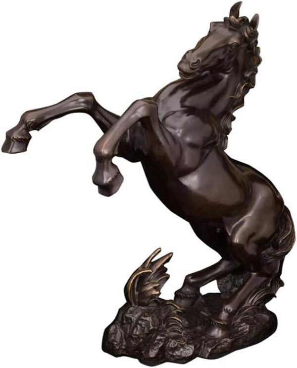 MJWDP Office Decoration Usage Bronze Metal Horse Statue Custom Antique Jumping Bronze Horse Sculpture Figurines - Image 8