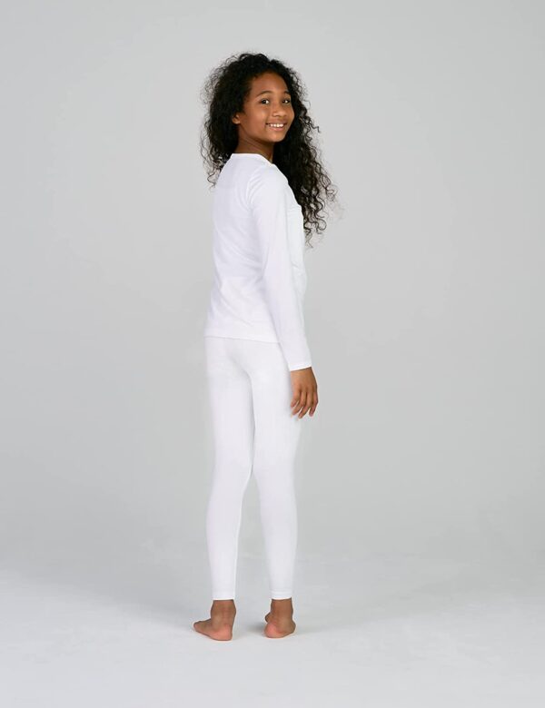 LAPASA Girls Thermal Underwear Set, Kids Long Johns Fleece Lined Winter Base Layer Top & Bottom G03/G15 - Image 3