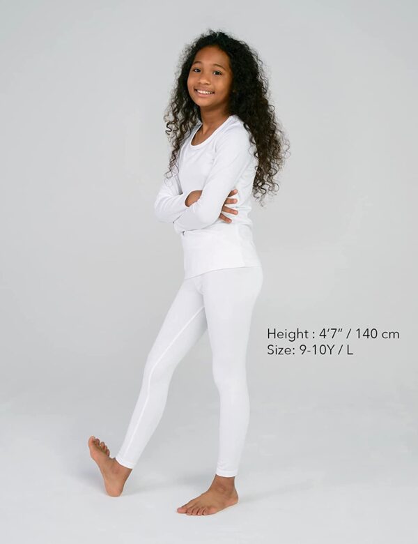 LAPASA Girls Thermal Underwear Set, Kids Long Johns Fleece Lined Winter Base Layer Top & Bottom G03/G15 - Image 6
