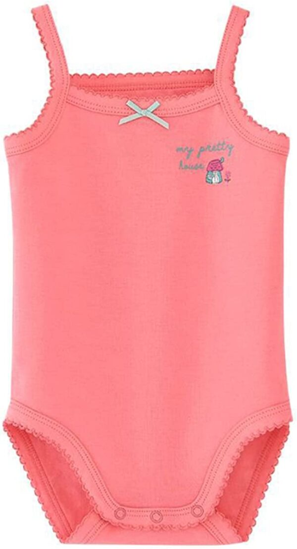 Baby Girls Spaghetti Strap Bodysuit Sleeveless Baby Tank Top Cotton Baby One-Pieces Pack of Summer Baby Clothes Outfit - Image 4