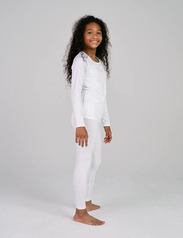 LAPASA Girls Thermal Underwear Set, Kids Long Johns Fleece Lined Winter Base Layer Top & Bottom G03/G15 - Image 5