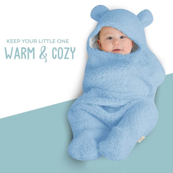 BlueMello Baby Swaddle Blanket | Ultra-Soft Plush Essential for Infants 0-6 Months | Receiving Swaddling Wrap White | Ideal Newborn Registry and Toddler Boy Accessories | Perfect Baby Girl Shower Gift - Image 2