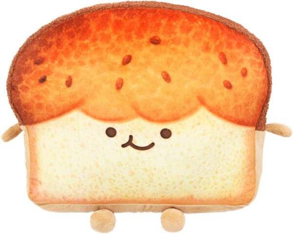 ARELUX Funny Toast Sliced Bread Pillow,Bread Shape Plush Hugging Pillow with Red Scarf,Soft Toast Food Sofa Cushion for Home Decor,Plush Toy Gifts for Kids Birthday(17.7'') - Image 9