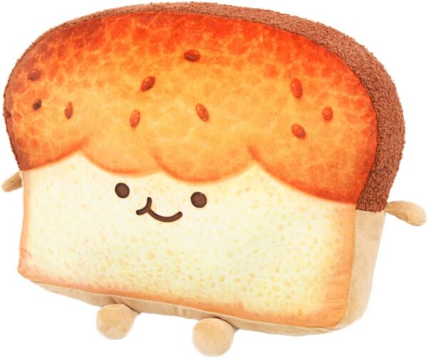 ARELUX Funny Toast Sliced Bread Pillow,Bread Shape Plush Hugging Pillow with Red Scarf,Soft Toast Food Sofa Cushion for Home Decor,Plush Toy Gifts for Kids Birthday(17.7'') - Image 8