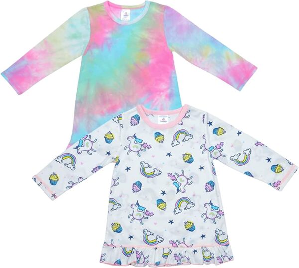 Saadiya Girls Nightgown Unicorn Pajamas for Girls Princess Soft Cute Sleepwear - Image 9