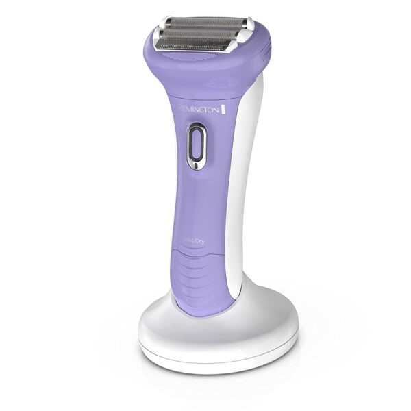 Remington WDF5030A Smooth & Silky Electric Shaver for Women, 4-Blade Smooth Glide Foil Shaver and Bikini Trimmer with Almond Oil Strip, Purple/White - Image 2