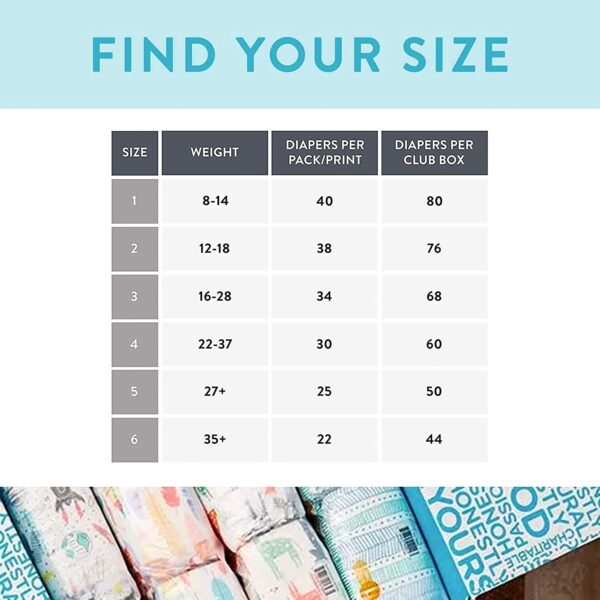 The Honest Company Clean Conscious Diapers | Plant-Based, Sustainable | Classic Stripes + Feeling Nauti | Super Club Box, Size 3 (16-28 lbs), 136 Count - Image 2