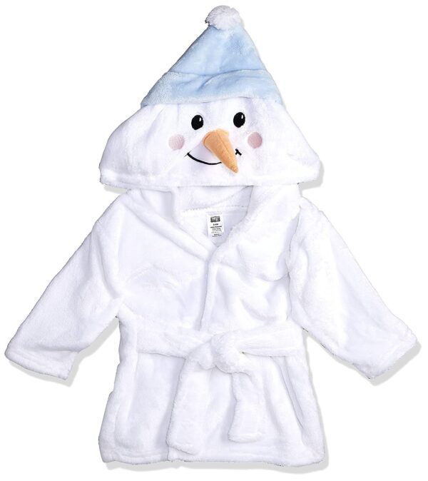 Hudson Baby Unisex Baby Plush Animal Face Bathrobe, Pretty Elephant, 0-9 Months - Image 5