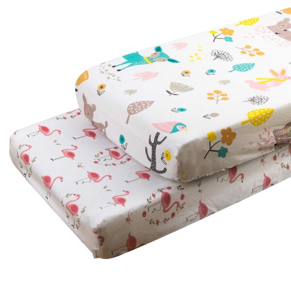 ALVABABY Changing Pad Covers 2pack 100% Organic Cotton Soft and Light Baby Cradle Mattress for Boys and Girls 2TWCZ08 - Image 7