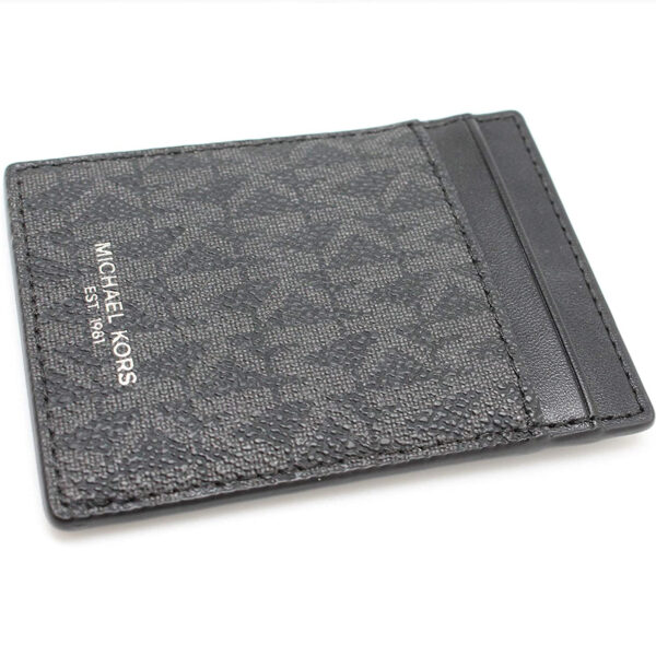 Michael Kors Men’s Leather Gifting Money Clip Card Case Box Set Black