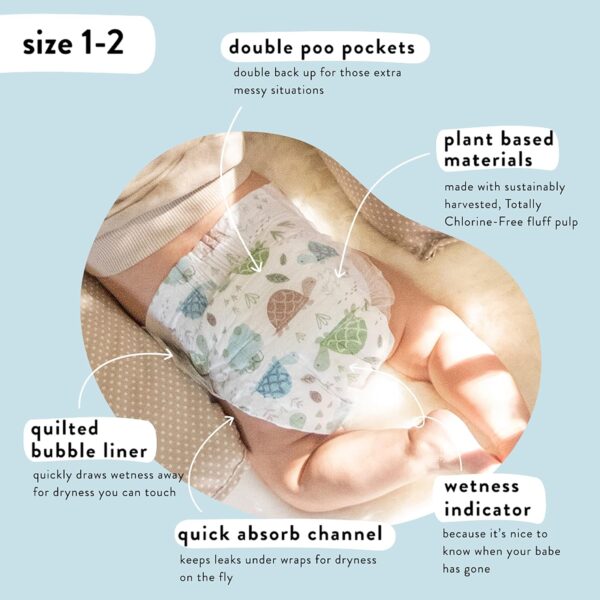 The Honest Company Clean Conscious Diapers | Plant-Based, Sustainable | Classic Stripes + Feeling Nauti | Super Club Box, Size 3 (16-28 lbs), 136 Count - Image 7