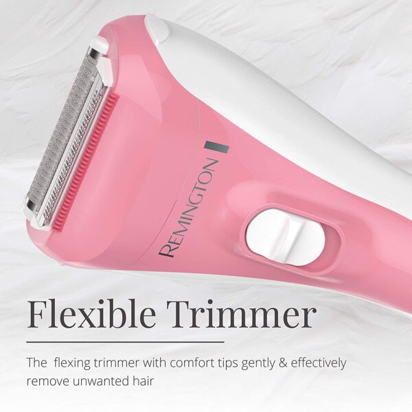 Remington WDF4821US Smooth & Silky Electric Shaver for Women, 3-Blade Cordless Foil Shaver and Bikini Trimmer for Wet or Dry Use, Pink - Image 9