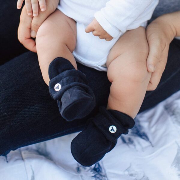 Burt's Bees Baby Unisex Baby - Baby Booties, Organic Cotton Adjustable Infant Shoes Slipper Sock - Image 6